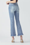 RISEN MID RISE DISTRESSED FLARE JEANS *FINAL SALE*