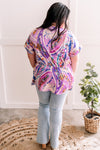 Tiered Surplice Blouse In Painted Lilac