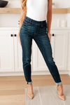 Rowena High Rise Pull On Double Cuff Slim Jeans