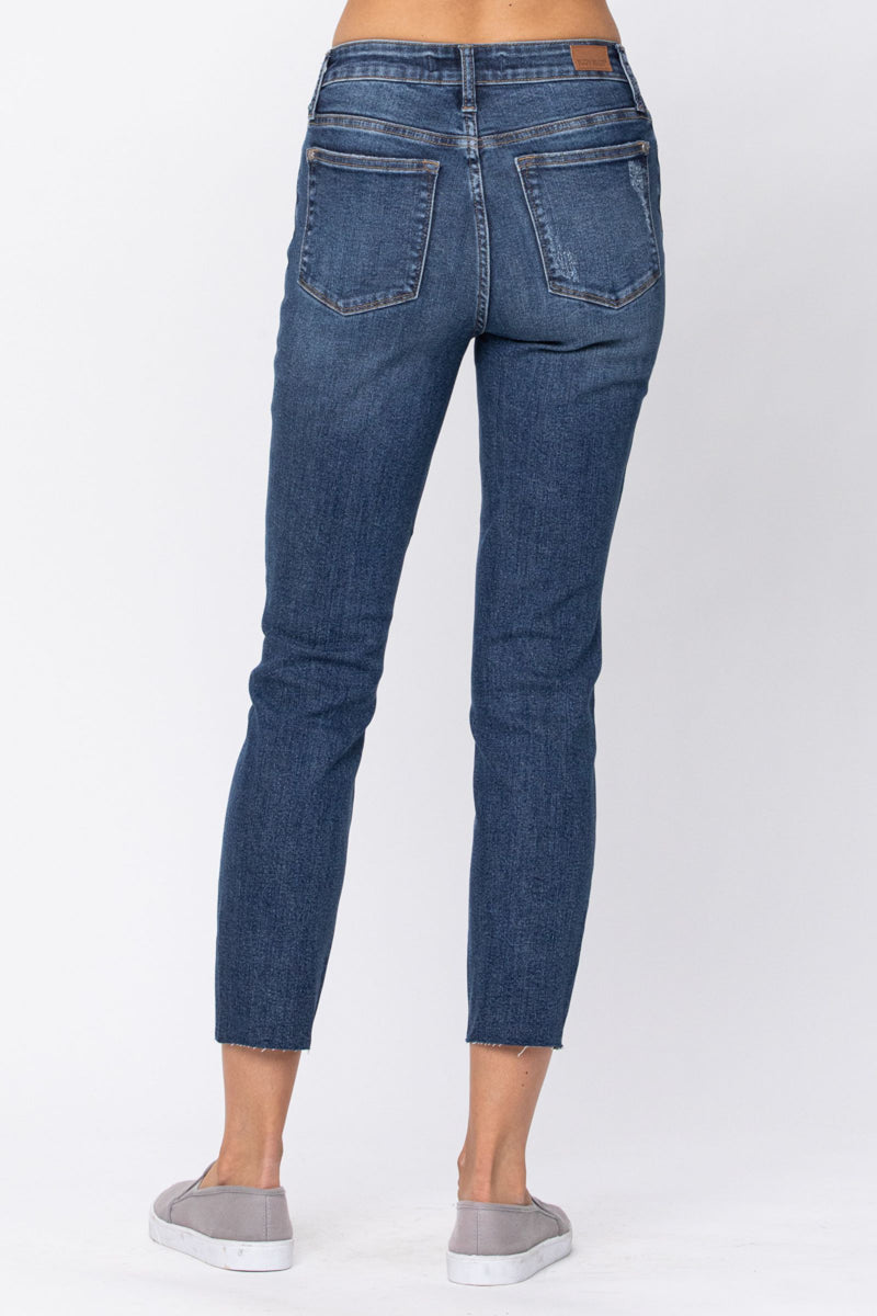 Vintage Indigo Cropped Skinny Jeans