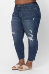 Vintage Indigo Cropped Skinny Jeans