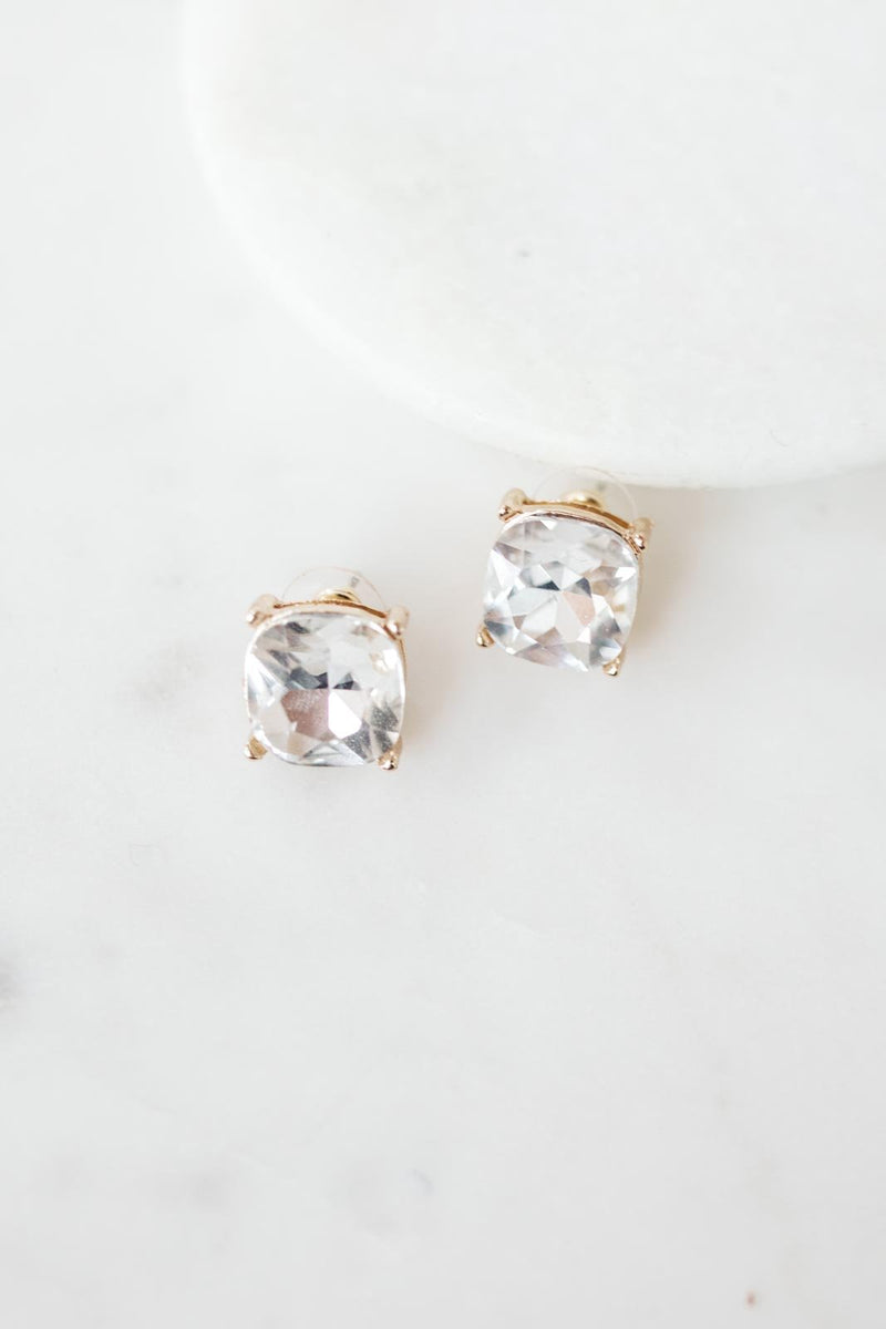 Crystal Studs in White