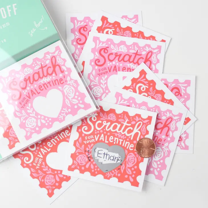 PREORDER: Floral Scratch Off Valentines 18 Pack