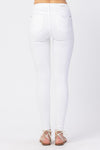 Plus/Reg Judy Blue Mid-Rise White destroyed Skinny- FINAL SALE