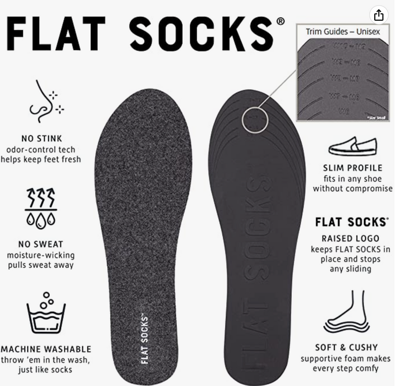 Flat Socks- Navy