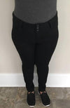 Wanna Betta Butt 3 Button Skinny Jean | Black - Trendy Plus Size Women's Boutique Clothing