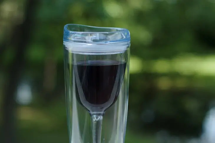 PREORDER: Portable Wine Cup with Acrylic Lid in Black