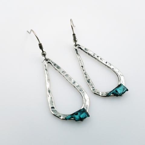 Leah Earring (Patina/Silver) - Trendy Plus Size Women's Boutique Clothing