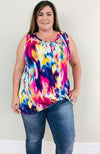 Shades of Summer Tank - Trendy Plus Size Women's Boutique Clothing
