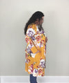 Mustard Floral Cardigan - Trendy Plus Size Women's Boutique Clothing