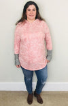 Pink Tie Dye Hoodie - Trendy Plus Size Women's Boutique Clothing