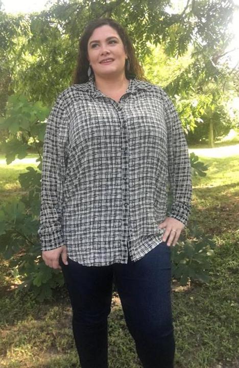 Black and Ivory |Button Up Long Sleeve - Trendy Plus Size Women's Boutique Clothing