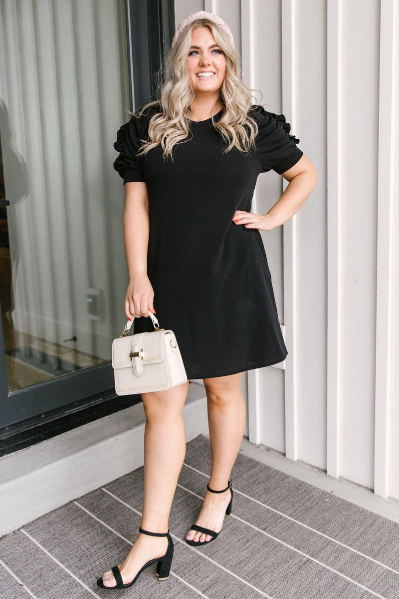 All in The Sleeve Dress in Black