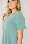 Best Of The Basic Tee Shirt Dress in Mint