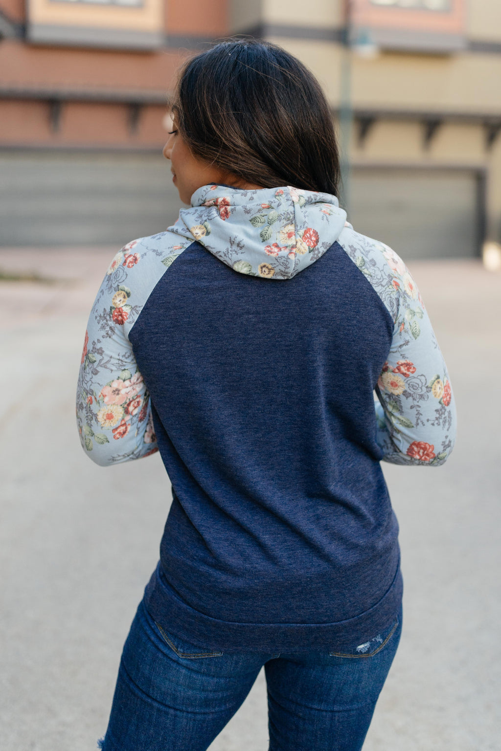 Bits Of Floral And A Zipper Hoodie