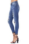 Judy Blue Distressed Camo Detail Cuffed Skinny Jeans - Trendy Plus Size Women's Boutique Clothing