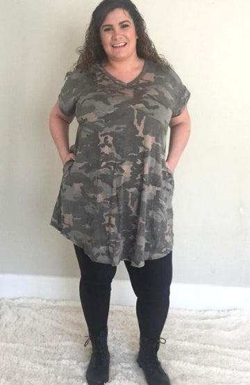 Camo jersey cheap dress