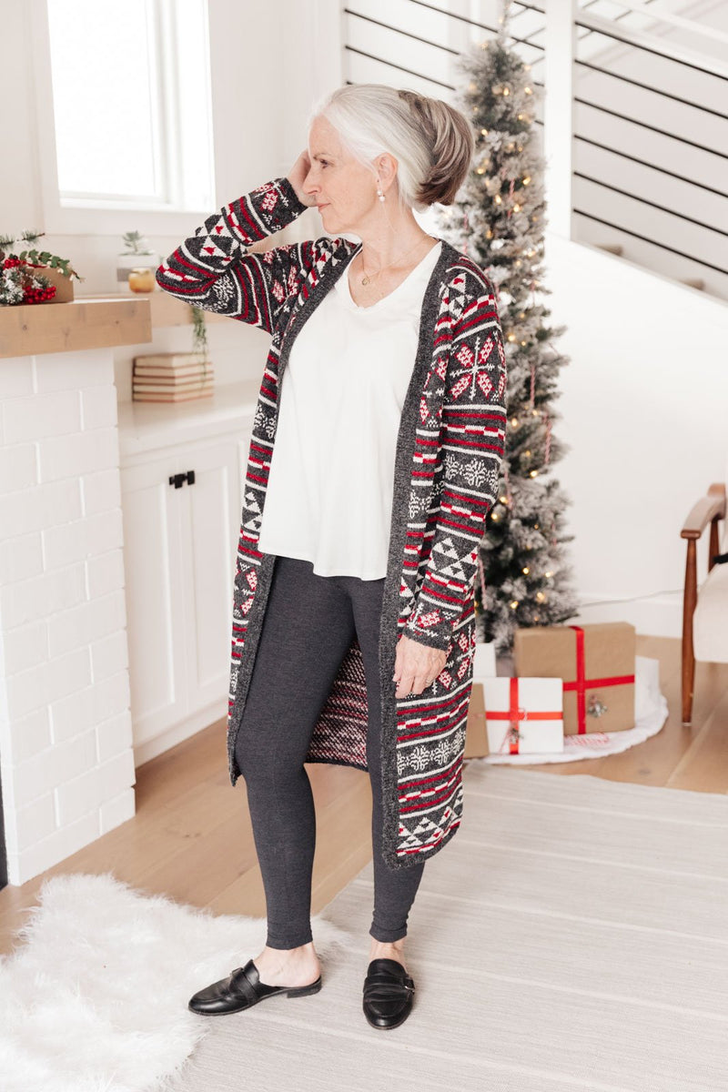 DOORBUSTER Classic and Cozy Knit Cardigan in Burgundy