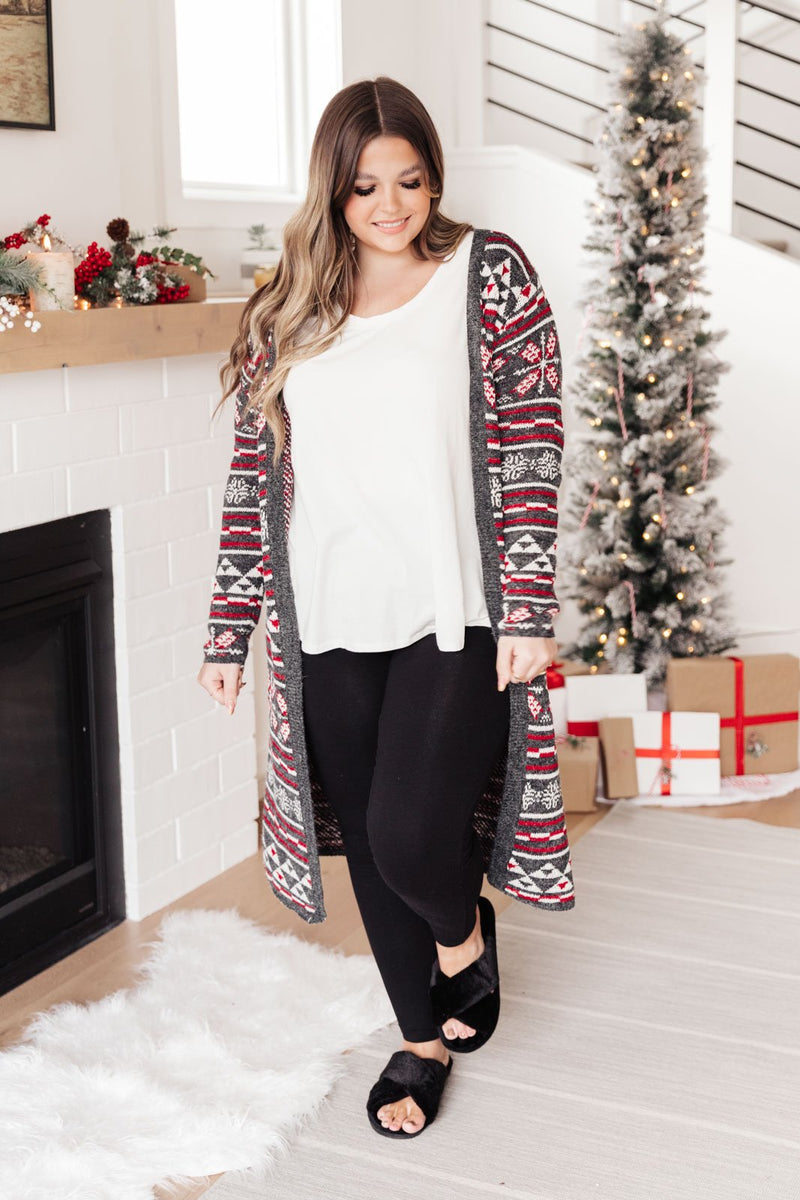 DOORBUSTER Classic and Cozy Knit Cardigan in Burgundy