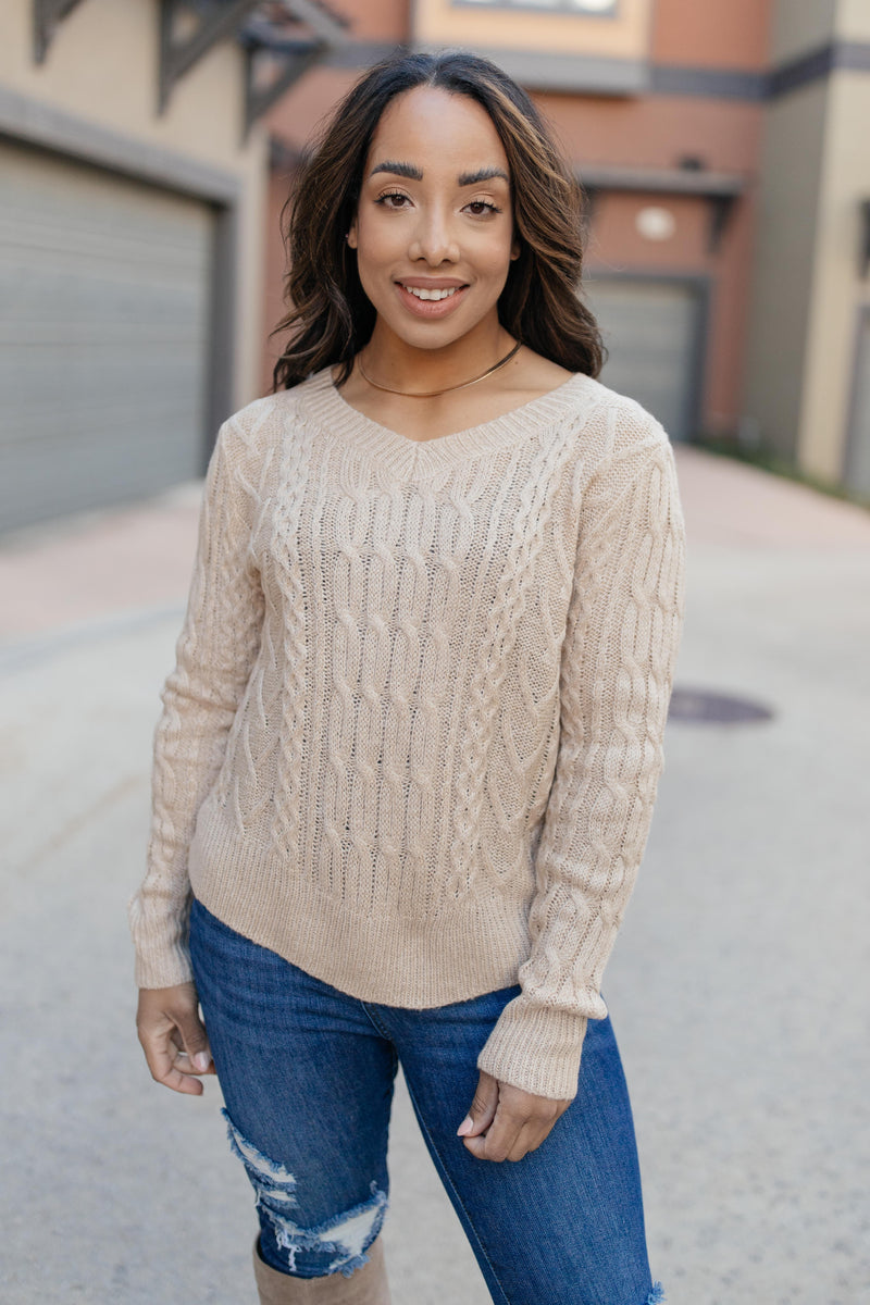 Cozy Cropped Sweater in Oatmeal