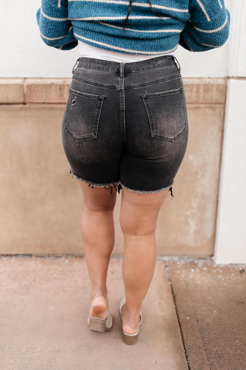 Distressed and Destroyed Denim Shorts