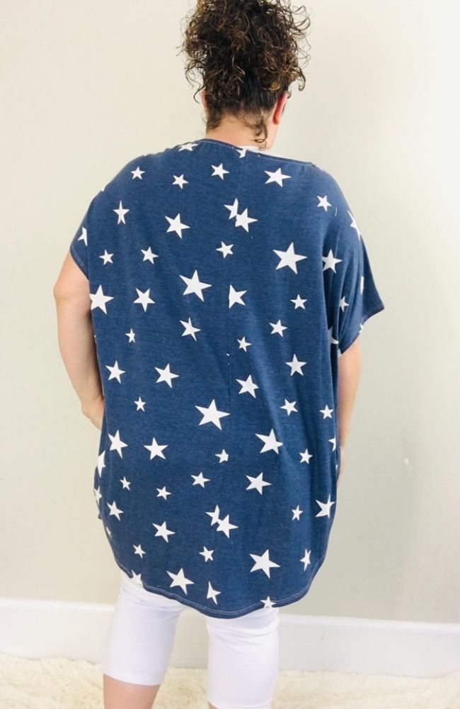 Falling Star Tee - Trendy Plus Size Women's Boutique Clothing