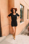 From Romp To Rest Romper In Black
