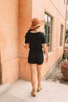 From Romp To Rest Romper In Black