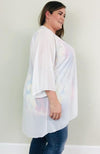 Plus Size Ivory Sheer Kimono - Trendy Plus Size Women's Boutique Clothing