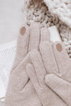 Keeping' Warm Beige Wool Gloves