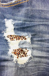 Plus Size Judy Blue Leopard Patch Shorts - Trendy Plus Size Women's Boutique Clothing