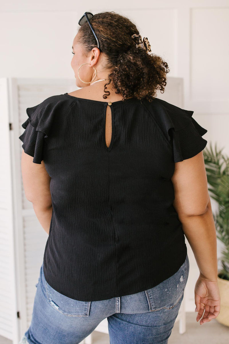 Light and Linen Top in Black