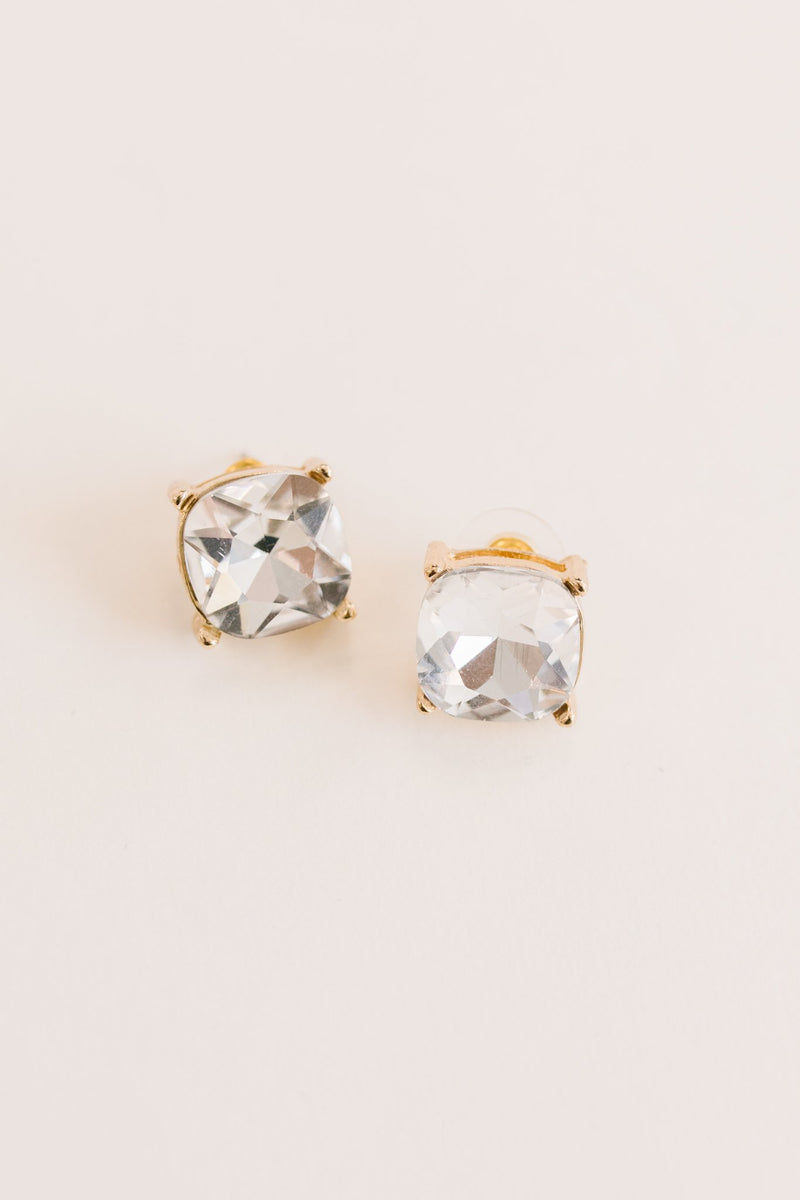 Crystal Studs in White