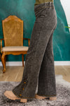 Park City Button Flare Jeans in Black