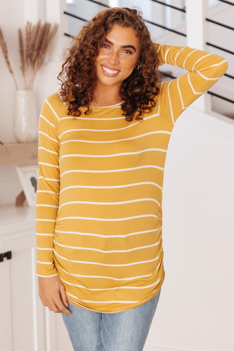 Sailing Stripes Top in Yellow