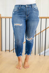 Tamara Mid Rise Raw Hem Jeans