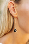 Teardrop Stone Hook Earrings