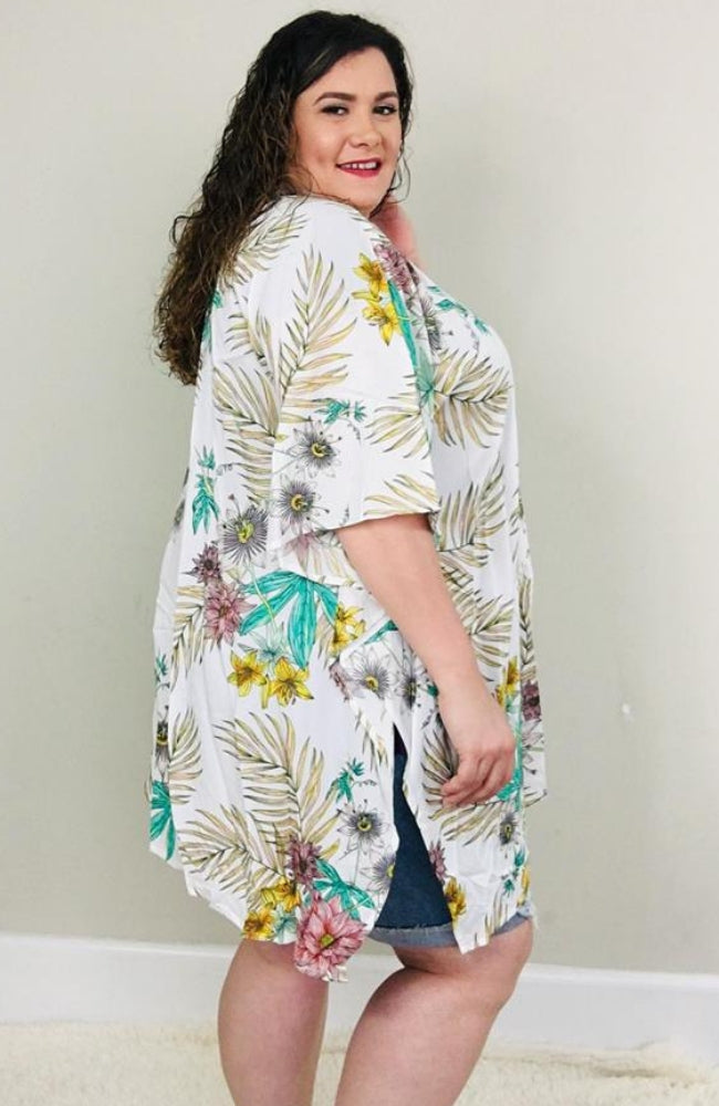 Tropical Kimono - Trendy Plus Size Women's Boutique Clothing
