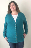 Heathered Turquoise | Snap Cardigan - Trendy Plus Size Women's Boutique Clothing