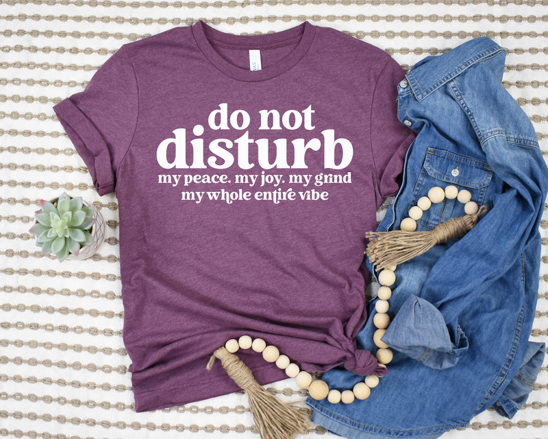 PREORDER: Do Not Disturb Graphic Tee in Maroon