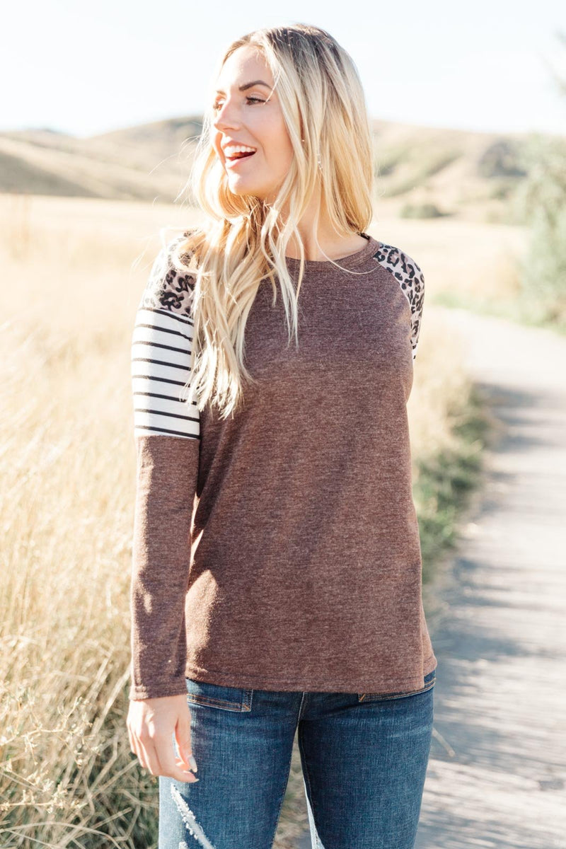 Wild One Top in Brown