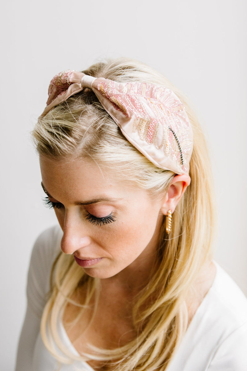 Wilhelmina Beaded Silk Headband