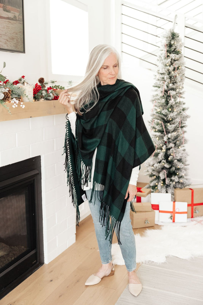 DOORBUSTER Wishes Shawl Come True in Hunter Green