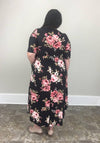 Black Floral Maxi Dress - Trendy Plus Size Women's Boutique Clothing