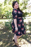 Every rose has it's thorn Dress - Trendy Plus Size Women's Boutique Clothing