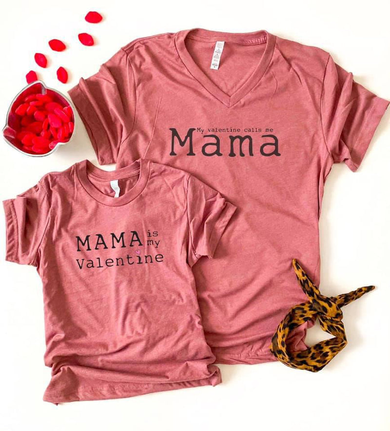 PREORDER | Mama is my valentine mauve (kids) - Trendy Plus Size Women's Boutique Clothing