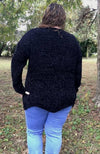 Black Chenille Sweater - Trendy Plus Size Women's Boutique Clothing