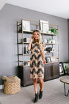 Chevron Lace Dress - Trendy Plus Size Women's Boutique Clothing