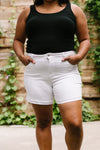 Clean Slate White Jean Shorts