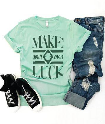 PREORDER| Make Your Own Luck - Mint Green - Trendy Plus Size Women's Boutique Clothing